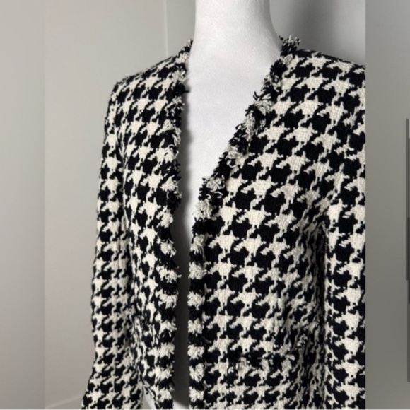 L’agence Adette Houndstooth Black and White Jacket/Size 4 - Picture 5 of 8